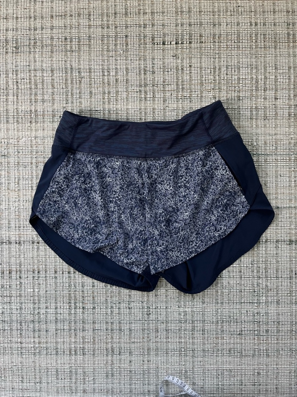 Outdoor Voices Women’s navy and white running shorts size medium